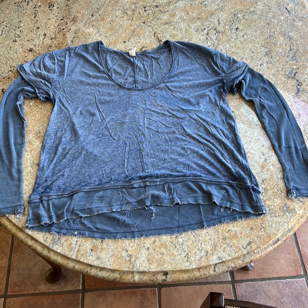 Free People distressed long sleeve